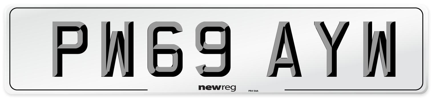 PW69 AYW Number Plate from New Reg